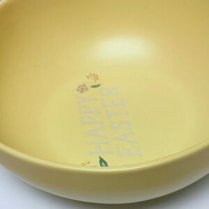 New 2024 Threshold Stoneware Serve Bowl - Happy Easter - Yellow Floral Serving